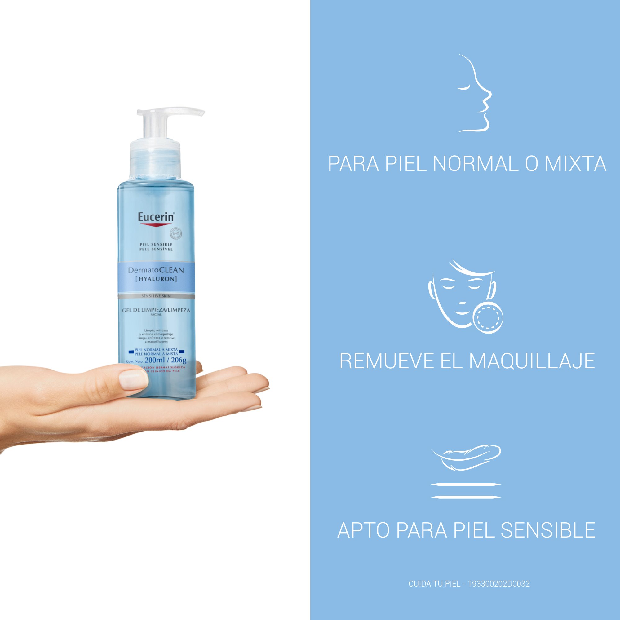 DermatoCLEAN [HIALURON] Gel Limpiador Eucerin México